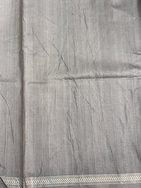 Radiant White Floral Tussar Silk Saree