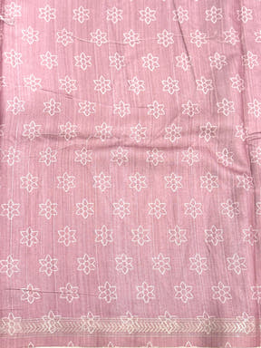 Tussar Ghicha Silk Floral Patchwork Saree