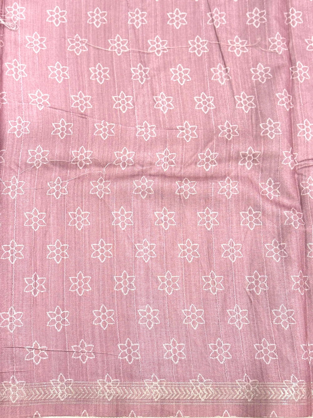 Tussar Ghicha Silk Floral Patchwork Saree