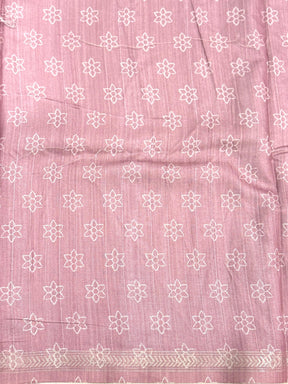 Tussar Ghicha Silk Floral Patchwork Saree
