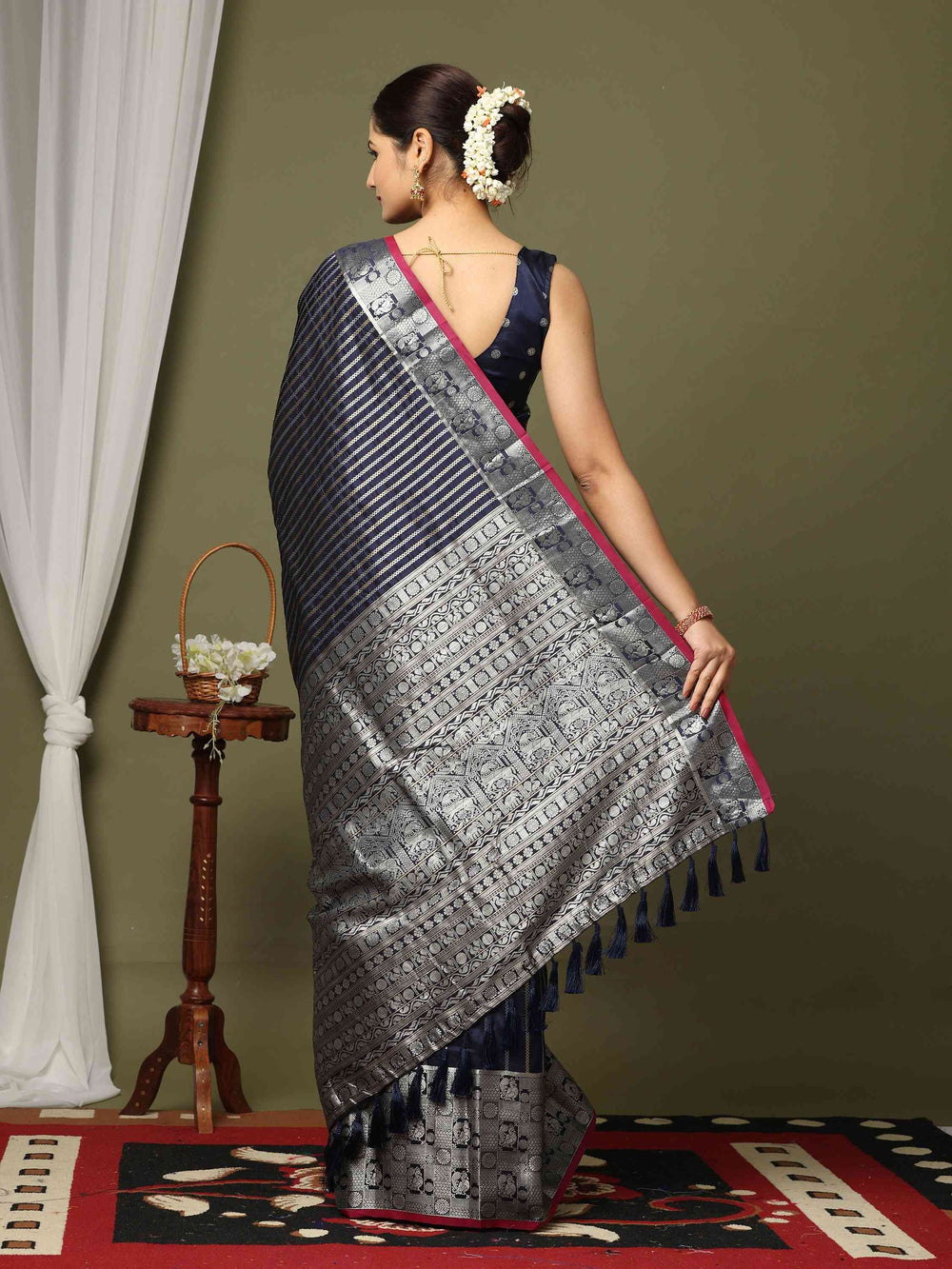 Banarasi Soft Silk Kanchi Zari Weaving Saree
