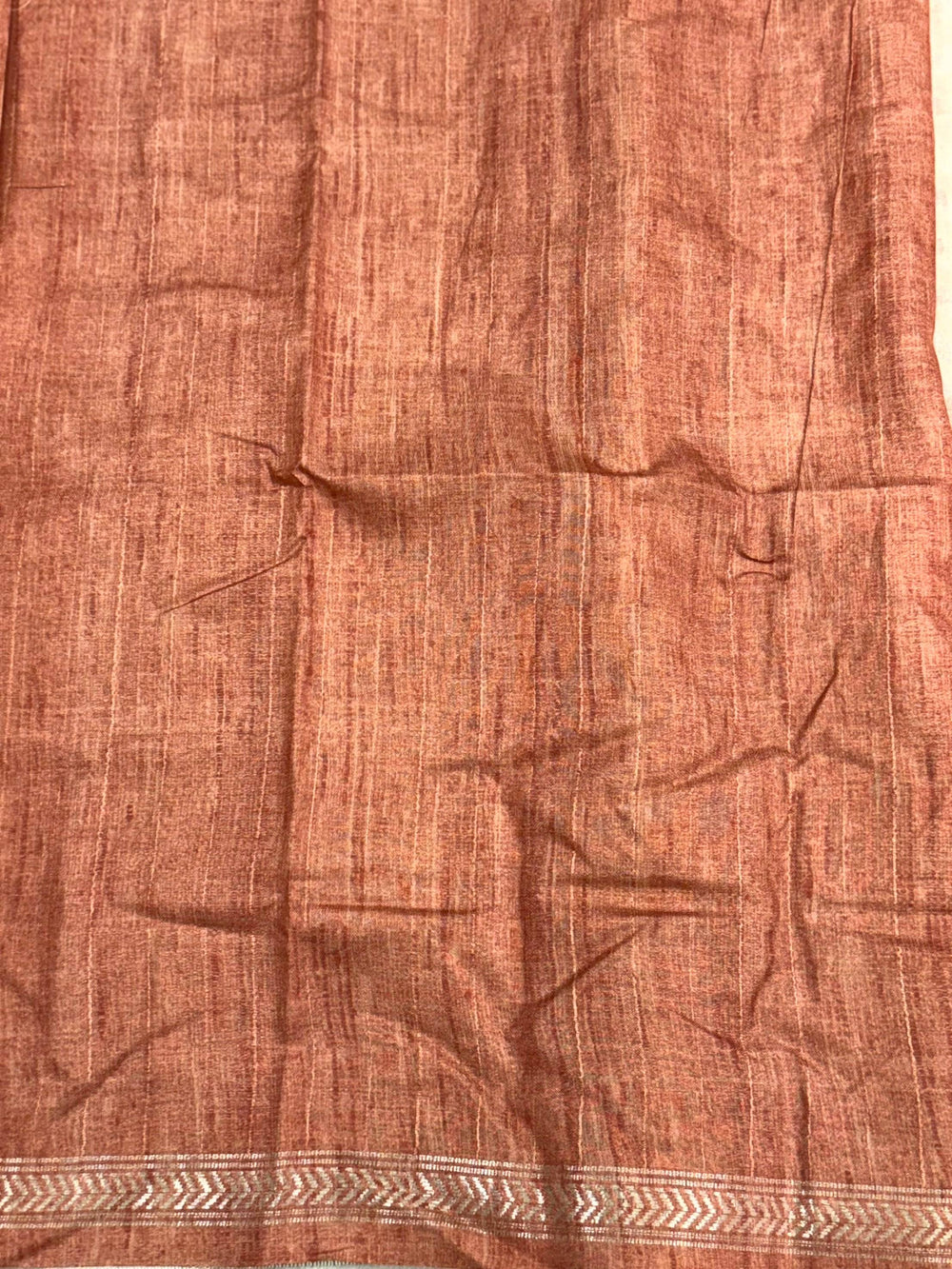 Rose Pink Pichwai Print Tussar Silk Saree
