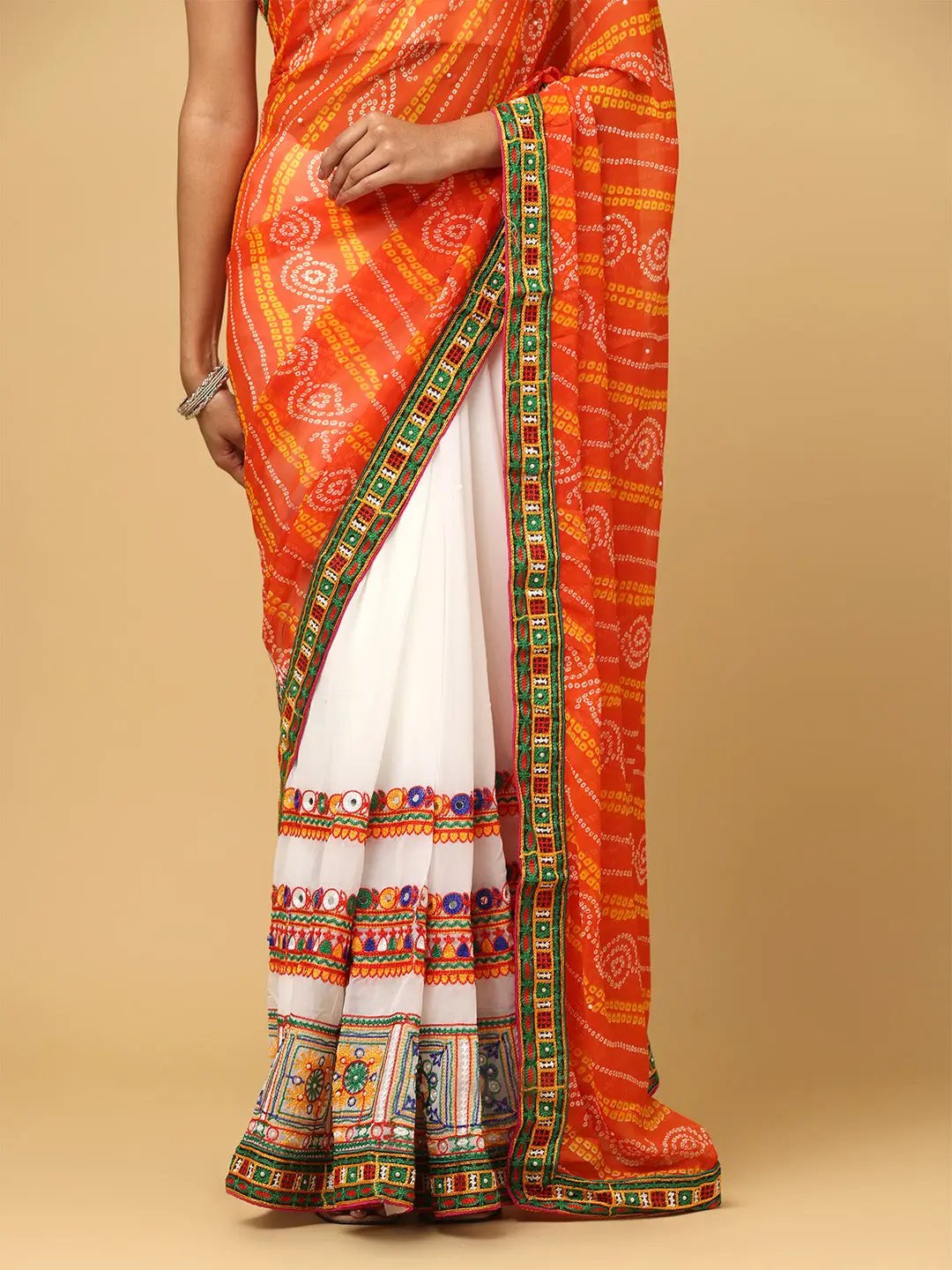 Royal Katchi Embroidery Festive Wear Saree
