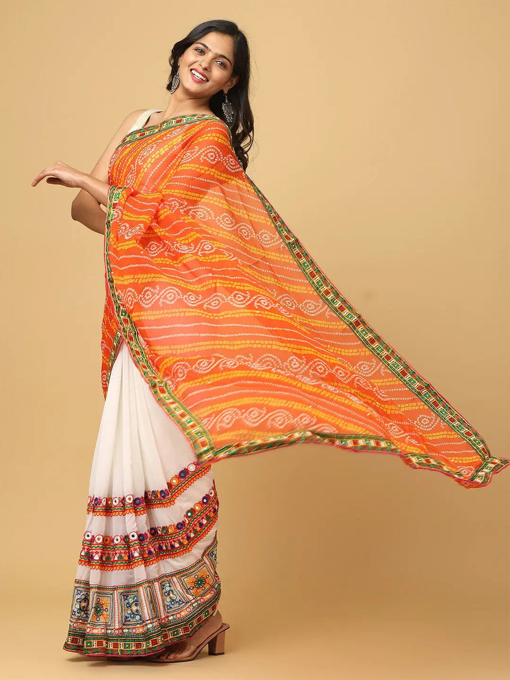Royal Katchi Embroidery Festive Wear Saree