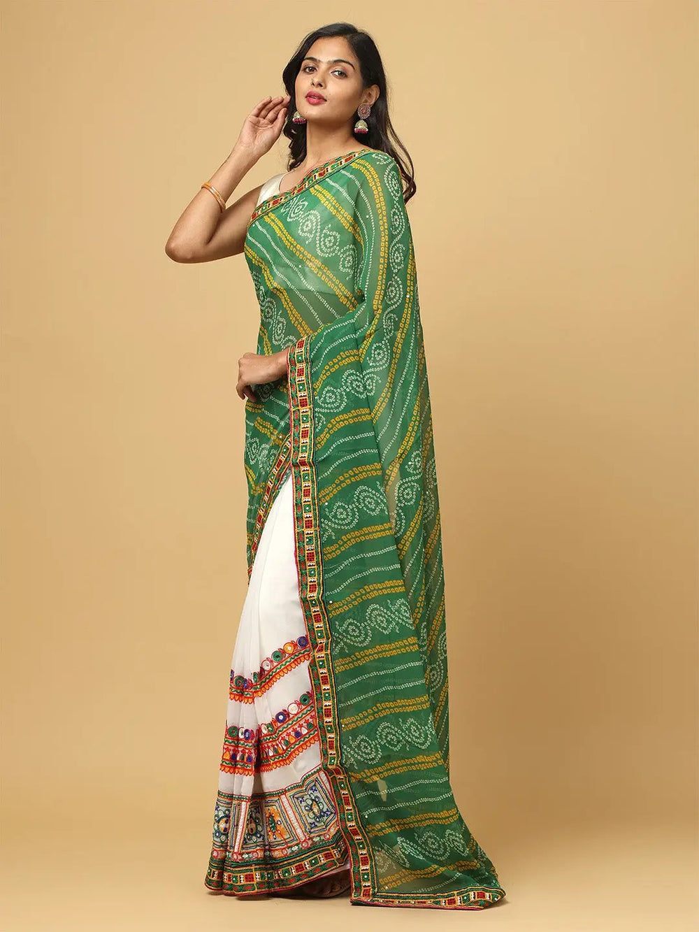 Royal Katchi Embroidery Festive Wear Saree