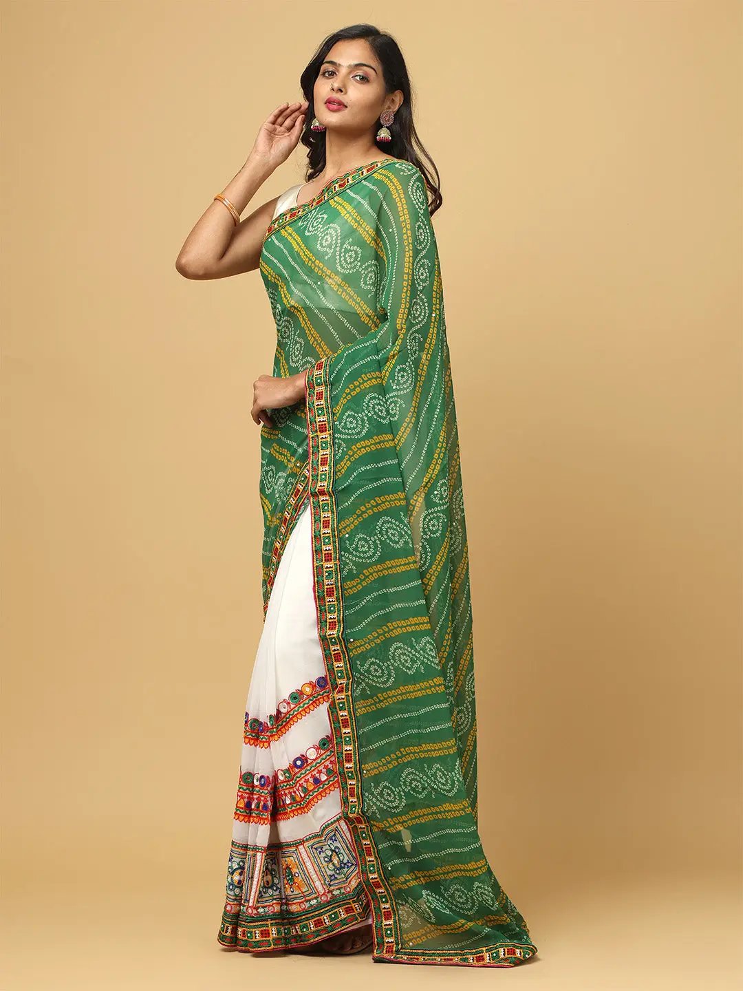 Royal Katchi Embroidery Festive Wear Saree
