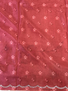 Pink Chinnon Stone Work Floral Saree