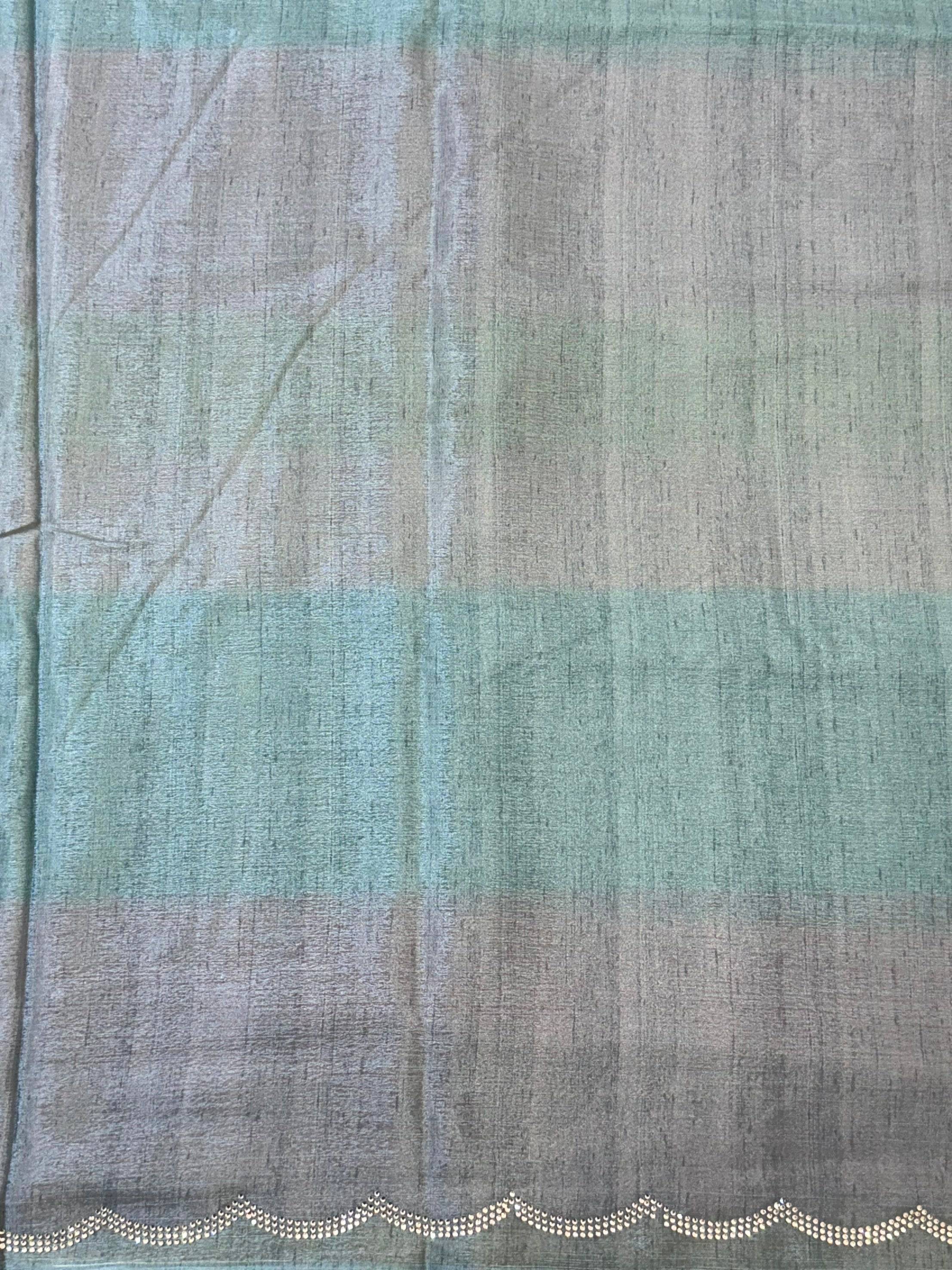 Radiant Soft Chiffon Swarovski Striped Saree