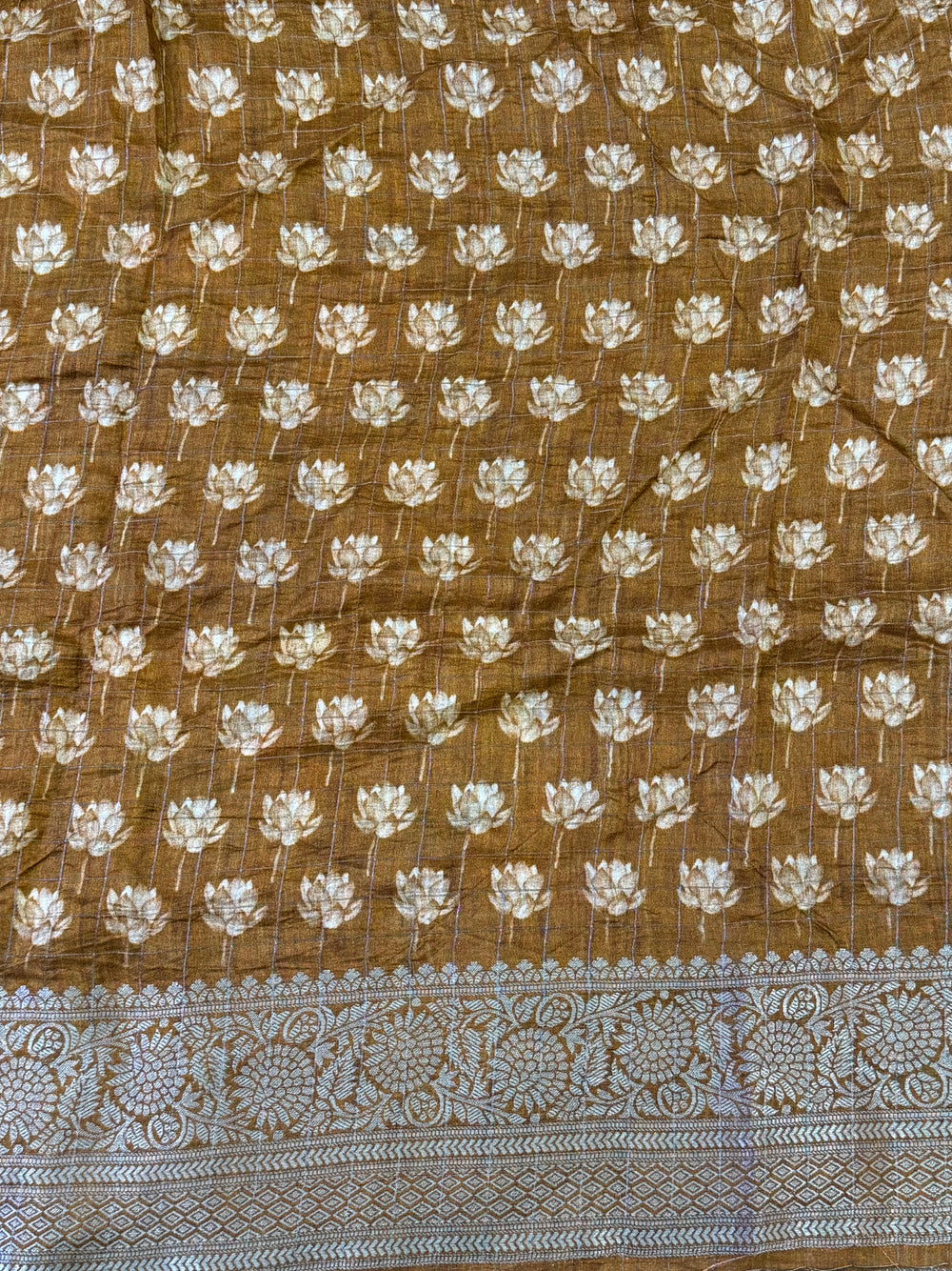 Artful Kalamkari Block Print Viscose Saree