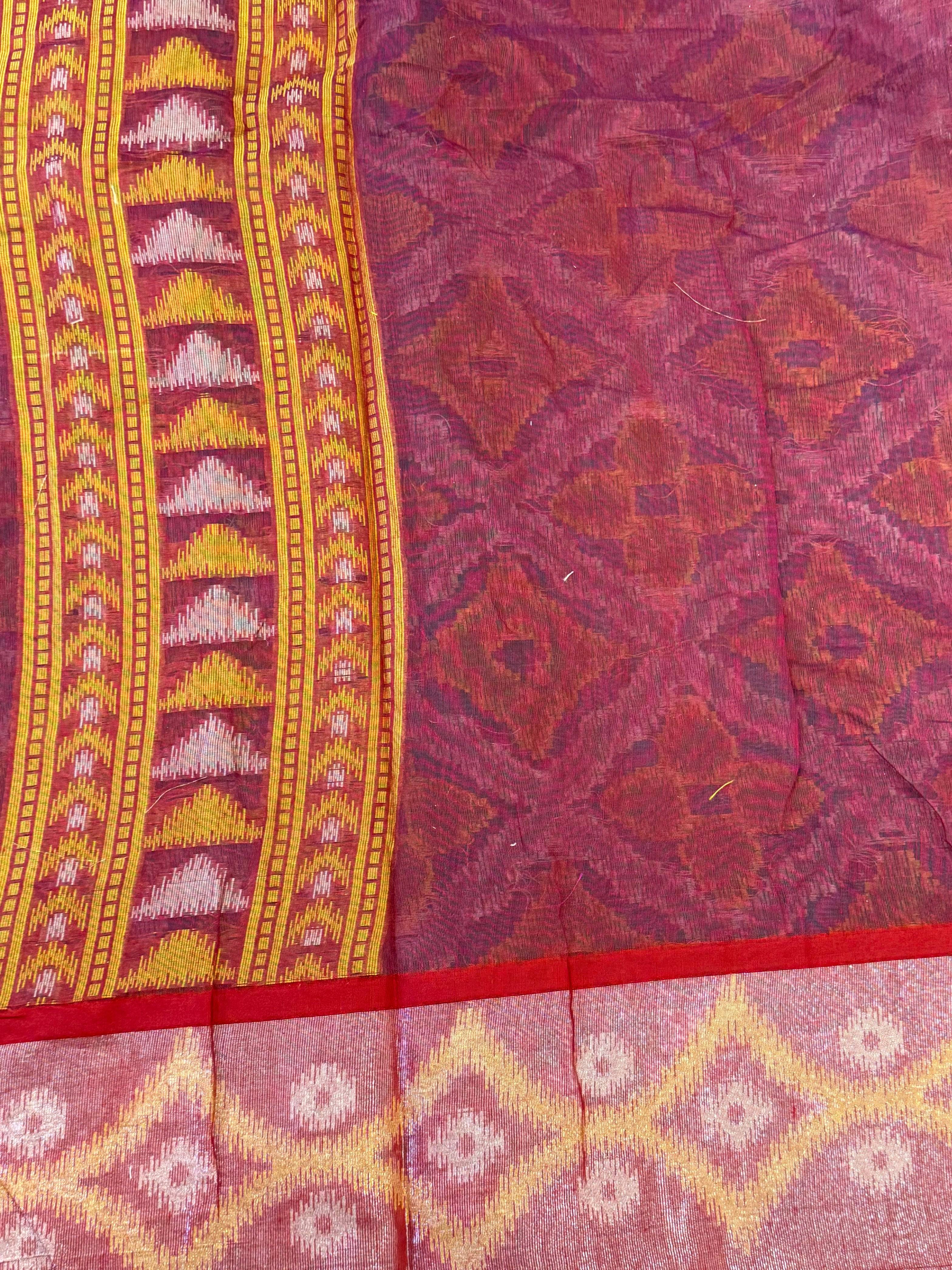 Elegant Green Chanderi Ikkat Saree