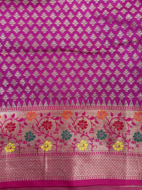 Green Banarasi Minakari Katan Silk Saree