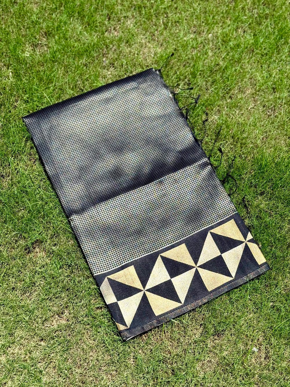 Black Sona Chandi Weave Katan Silk Saree