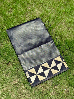 Black Sona Chandi Weave Katan Silk Saree