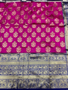 Royal Purple Woven Design Banarasi Saree