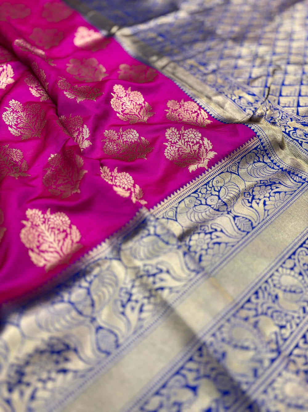 Royal Purple Woven Design Banarasi Saree