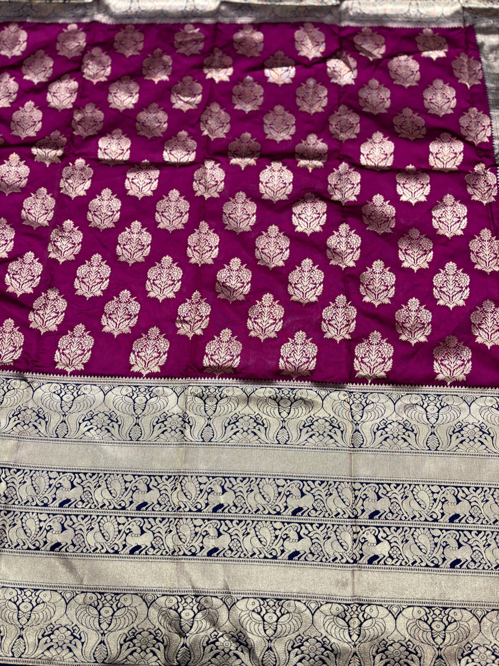 Radiant Wine Woven Design Banarasi Saree