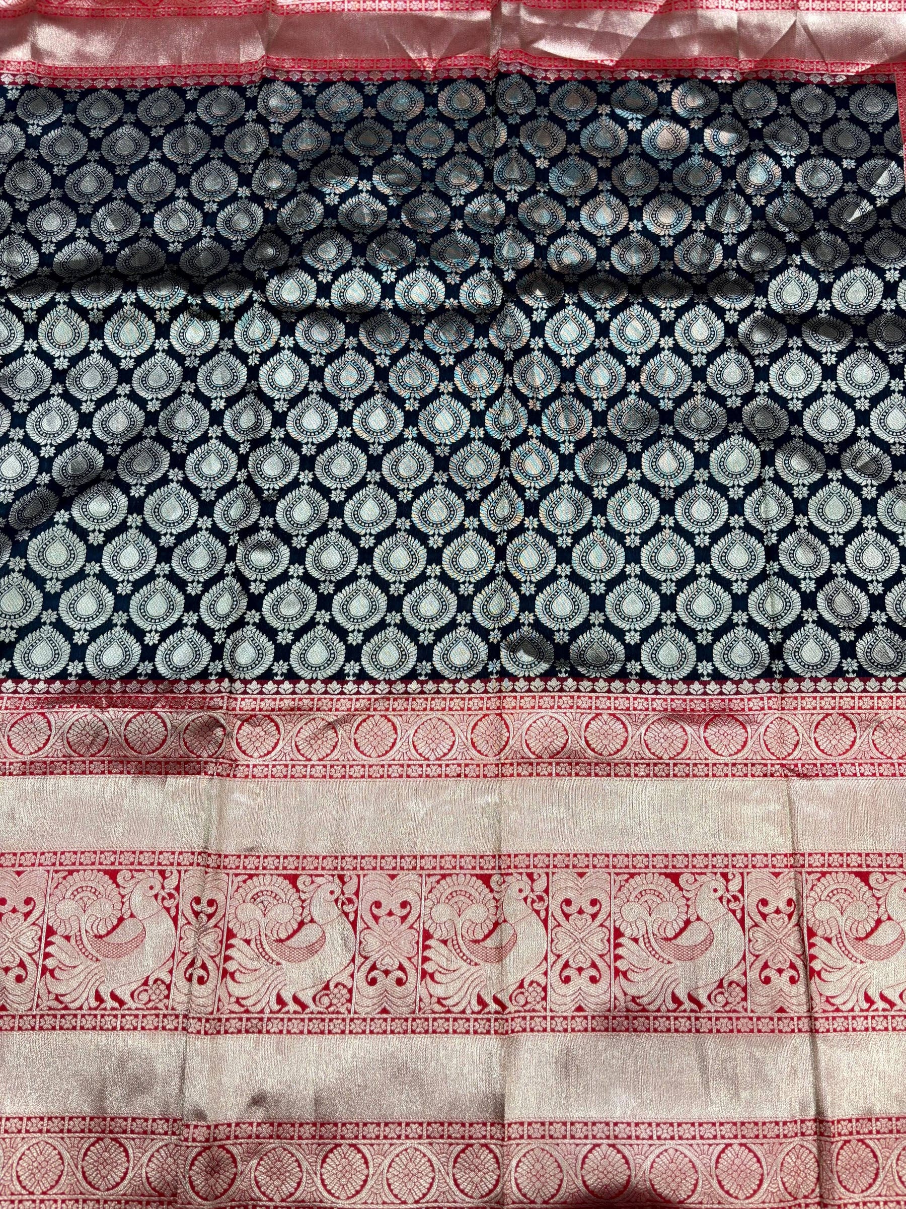 Radiant Black Banarasi Silk Saree