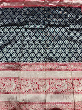 Radiant Black Banarasi Silk Saree