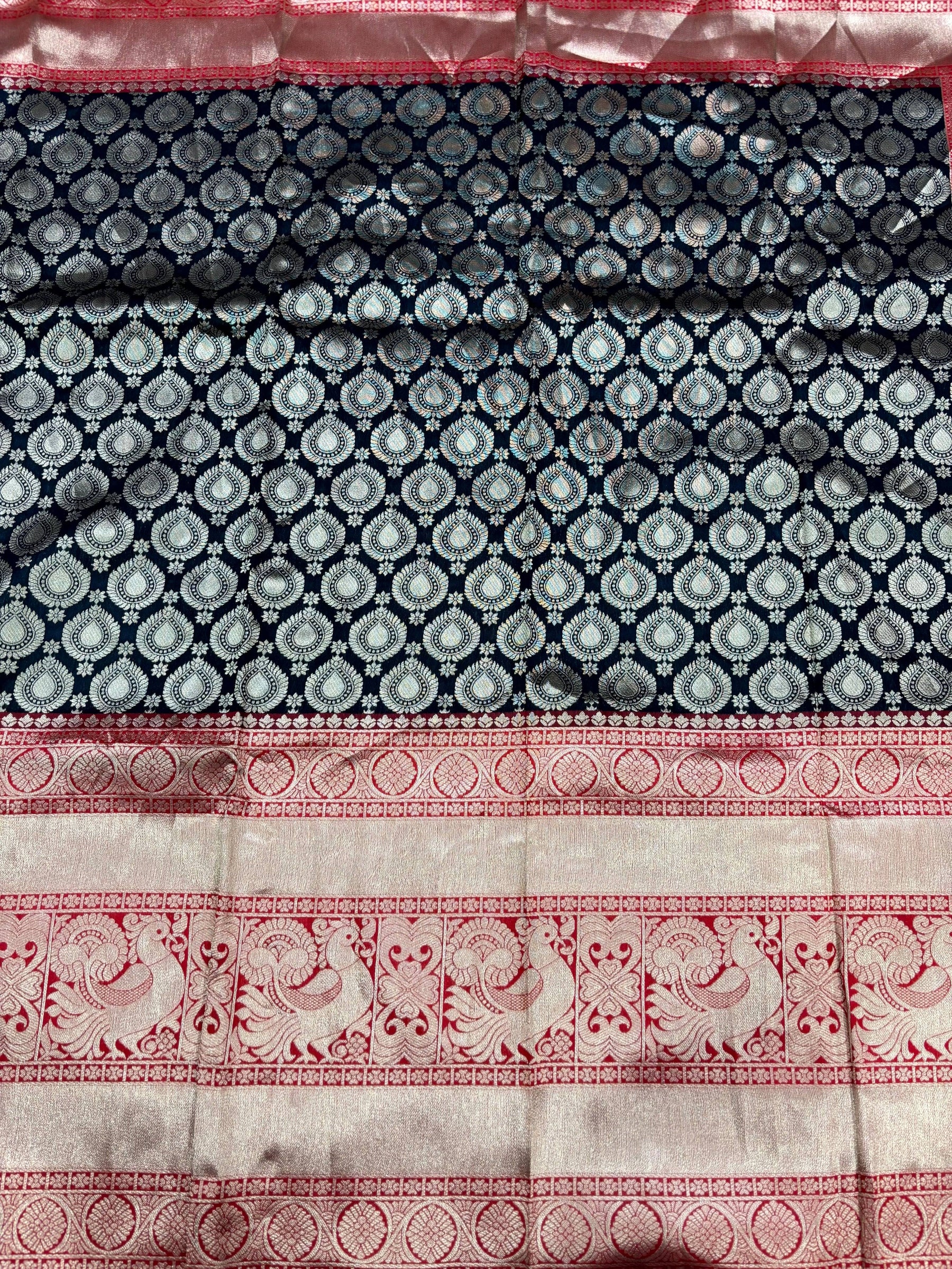 Radiant Black Banarasi Silk Saree
