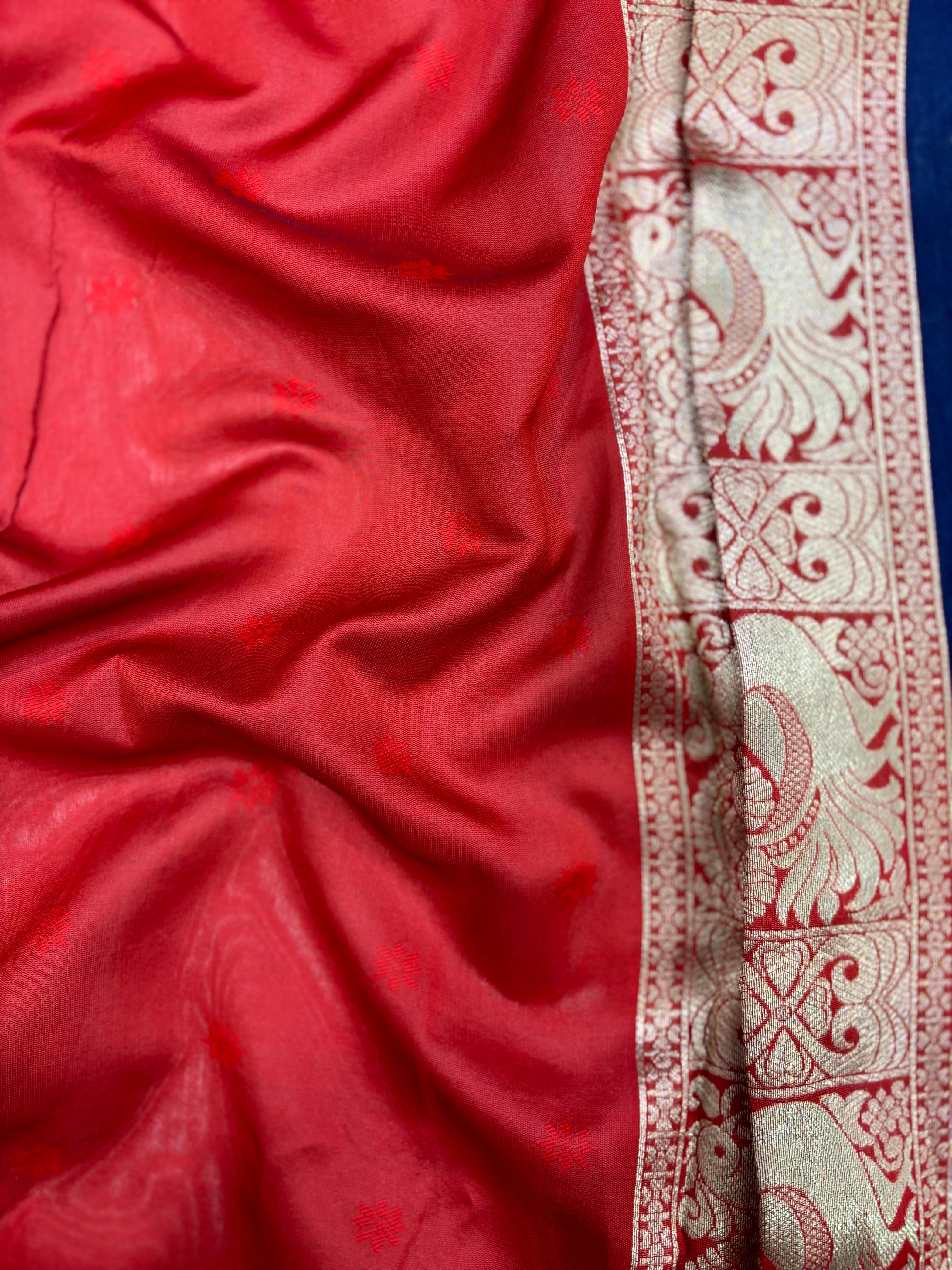 Radiant Navy Blue Banarasi Silk Saree