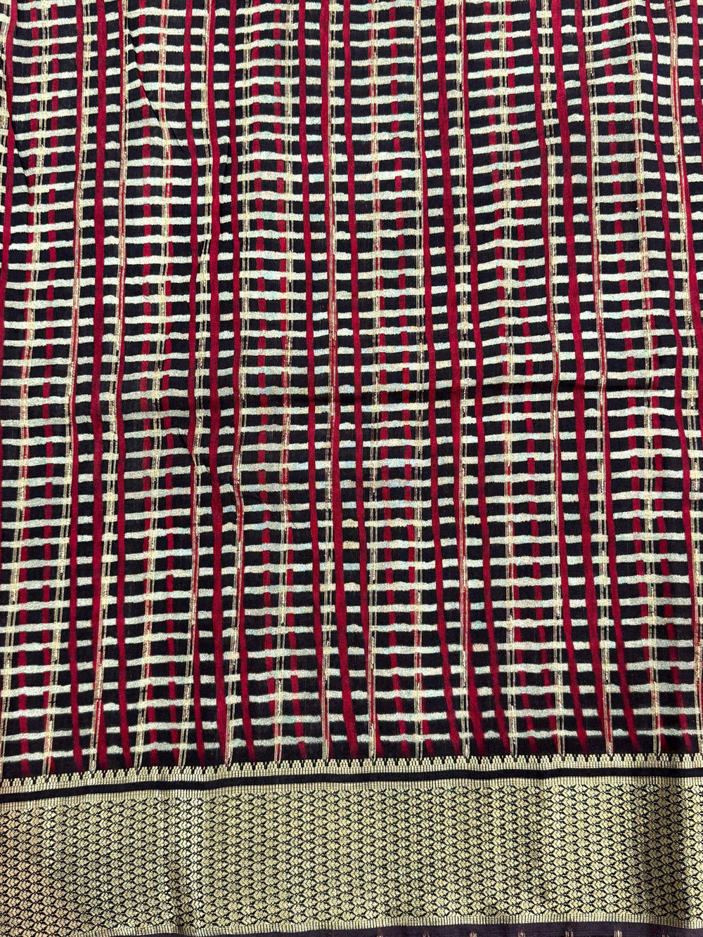 Heritage Cotton Viscose Block Print Saree