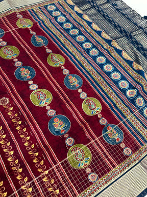 Radiant Cotton Viscose Block Print Saree