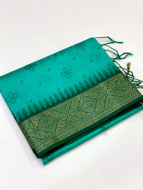 Rama Crystal Raw Silk Kanchi Pattu Saree