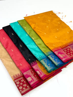 Pink Minakari Kanchi Pattu Raw Silk Saree
