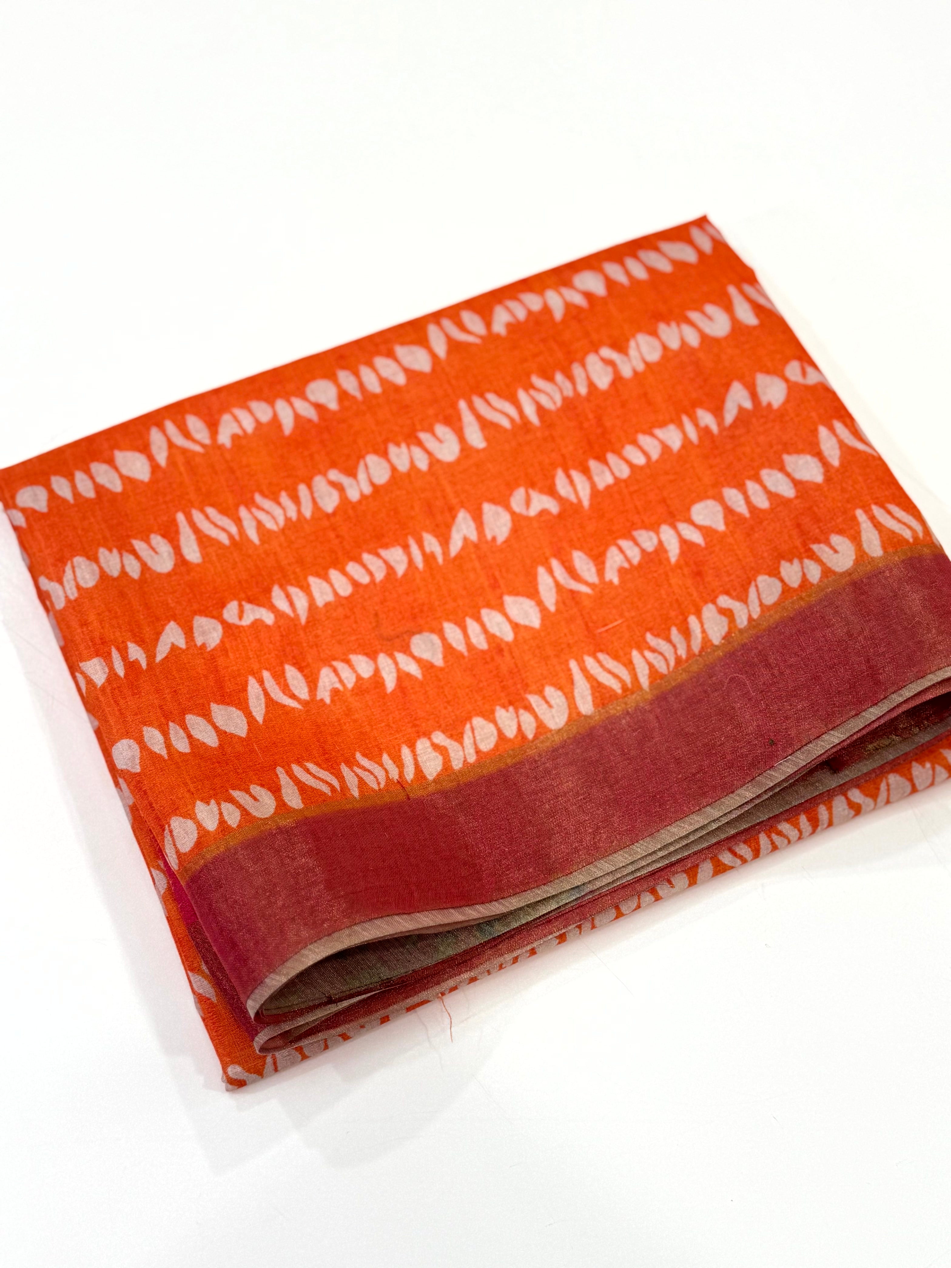 Soft Mul Chanderi Shibori Printed Saree