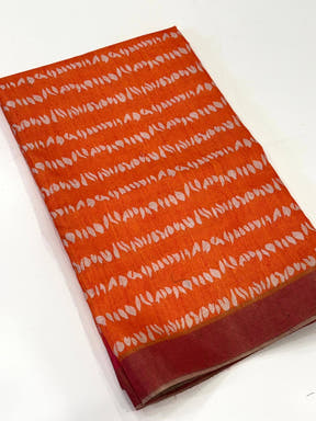 Soft Mul Chanderi Shibori Printed Saree