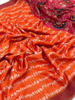 Soft Mul Chanderi Shibori Printed Saree