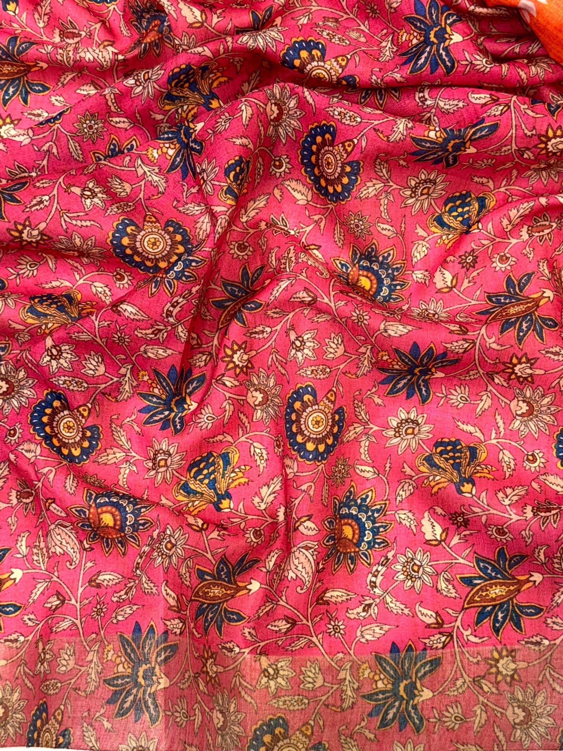 Soft Mul Chanderi Shibori Printed Saree