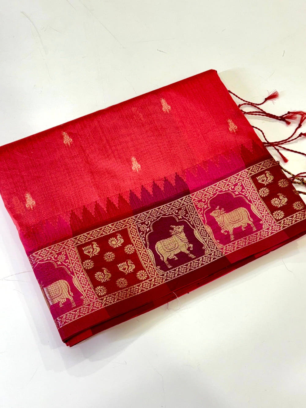 Pink Minakari Kanchi Pattu Raw Silk Saree