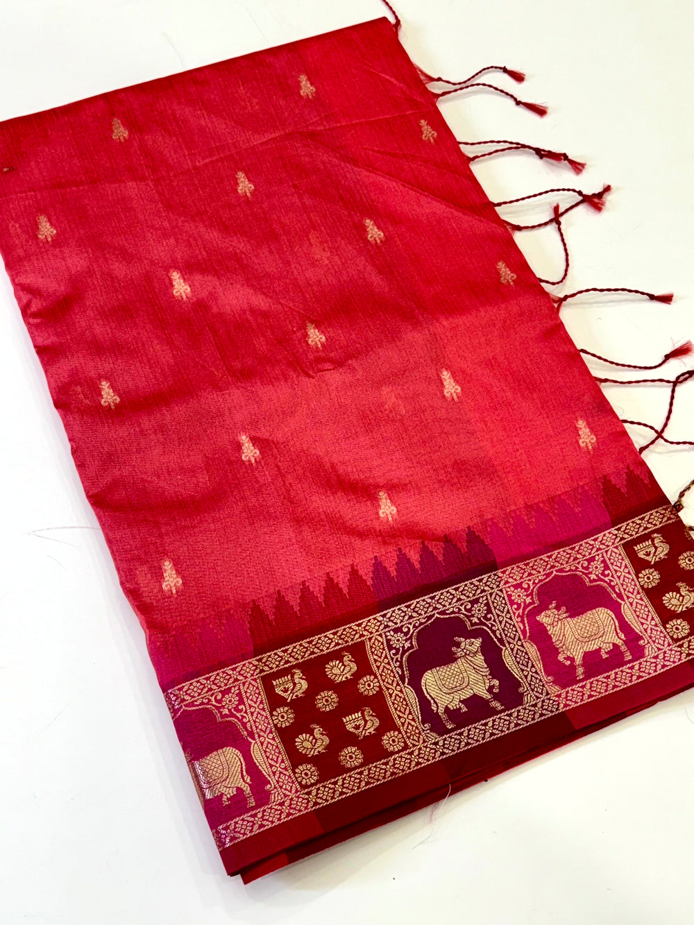 Pink Minakari Kanchi Pattu Raw Silk Saree