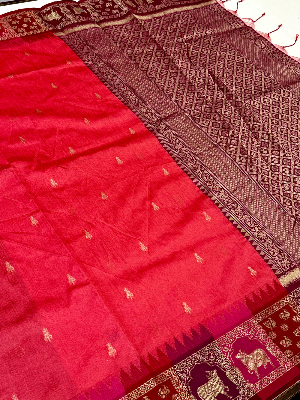 Pink Minakari Kanchi Pattu Raw Silk Saree