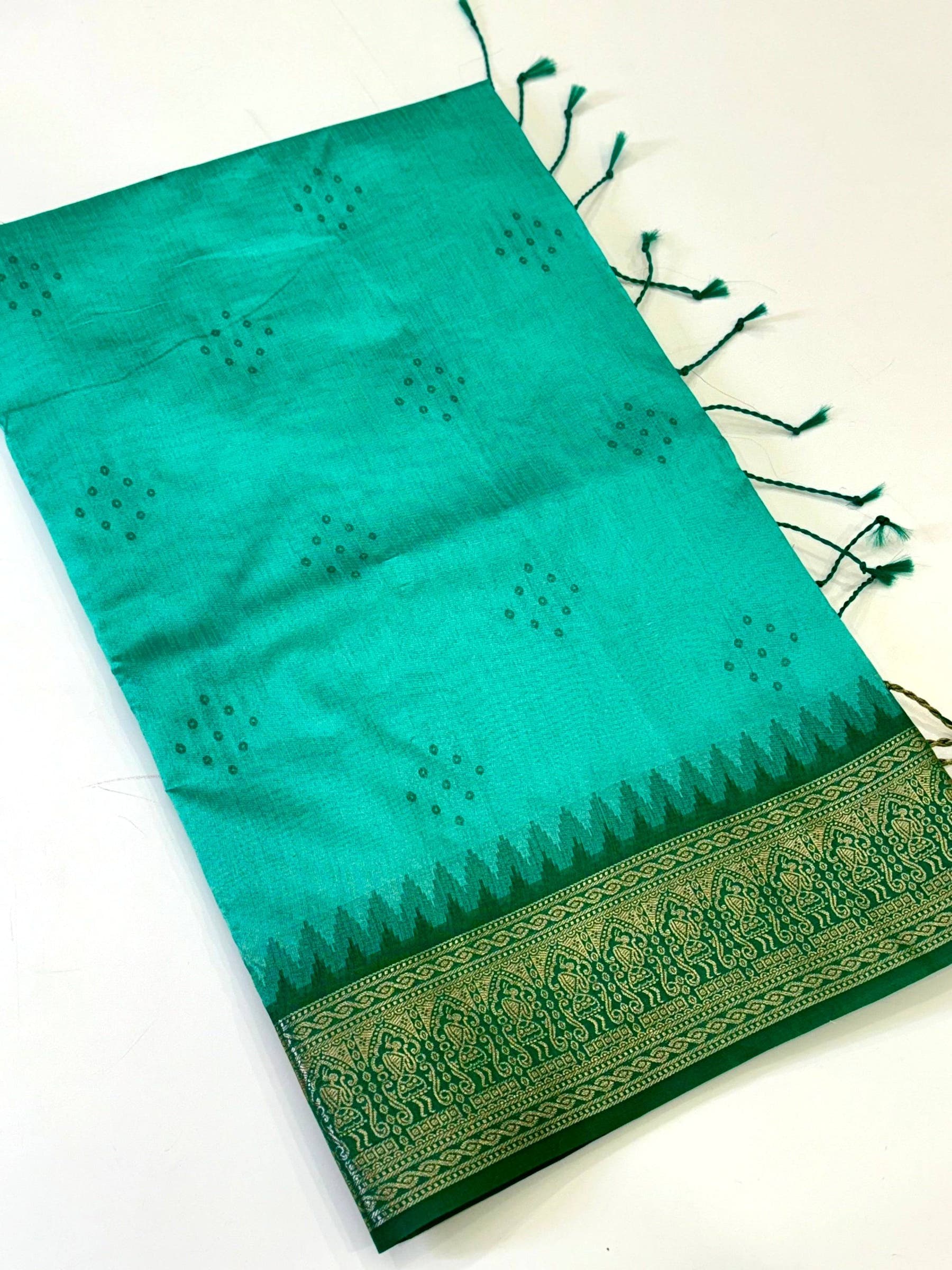 Rama Bandhej Weave Kanchi Pattu Saree