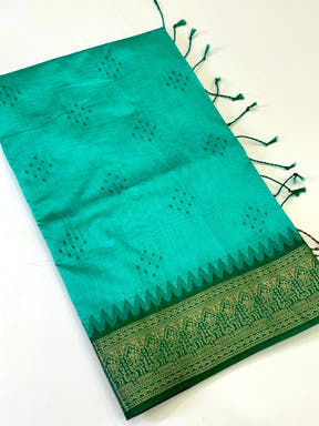 Rama Bandhej Weave Kanchi Pattu Saree