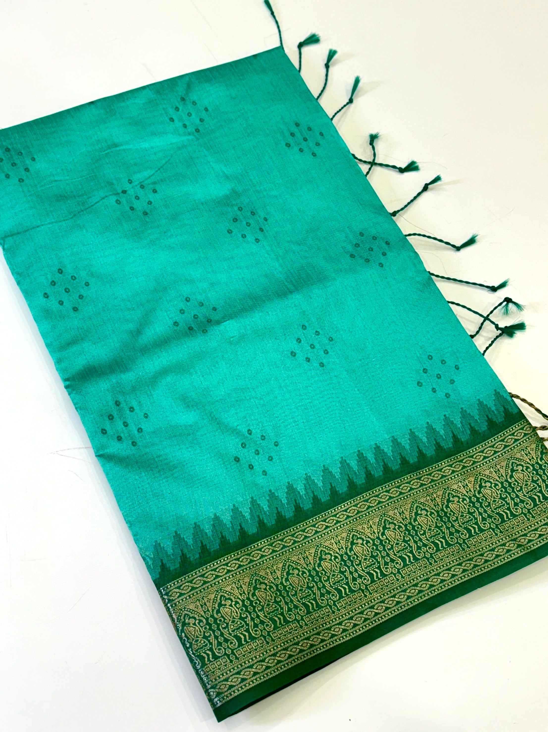 Rama Bandhej Weave Kanchi Pattu Saree