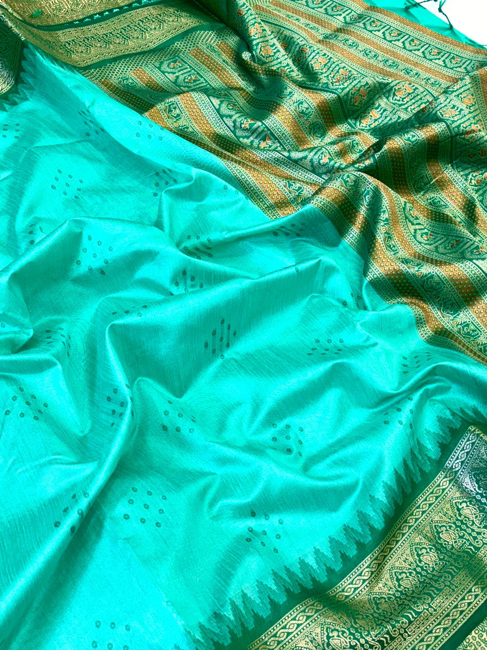 Rama Bandhej Weave Kanchi Pattu Saree