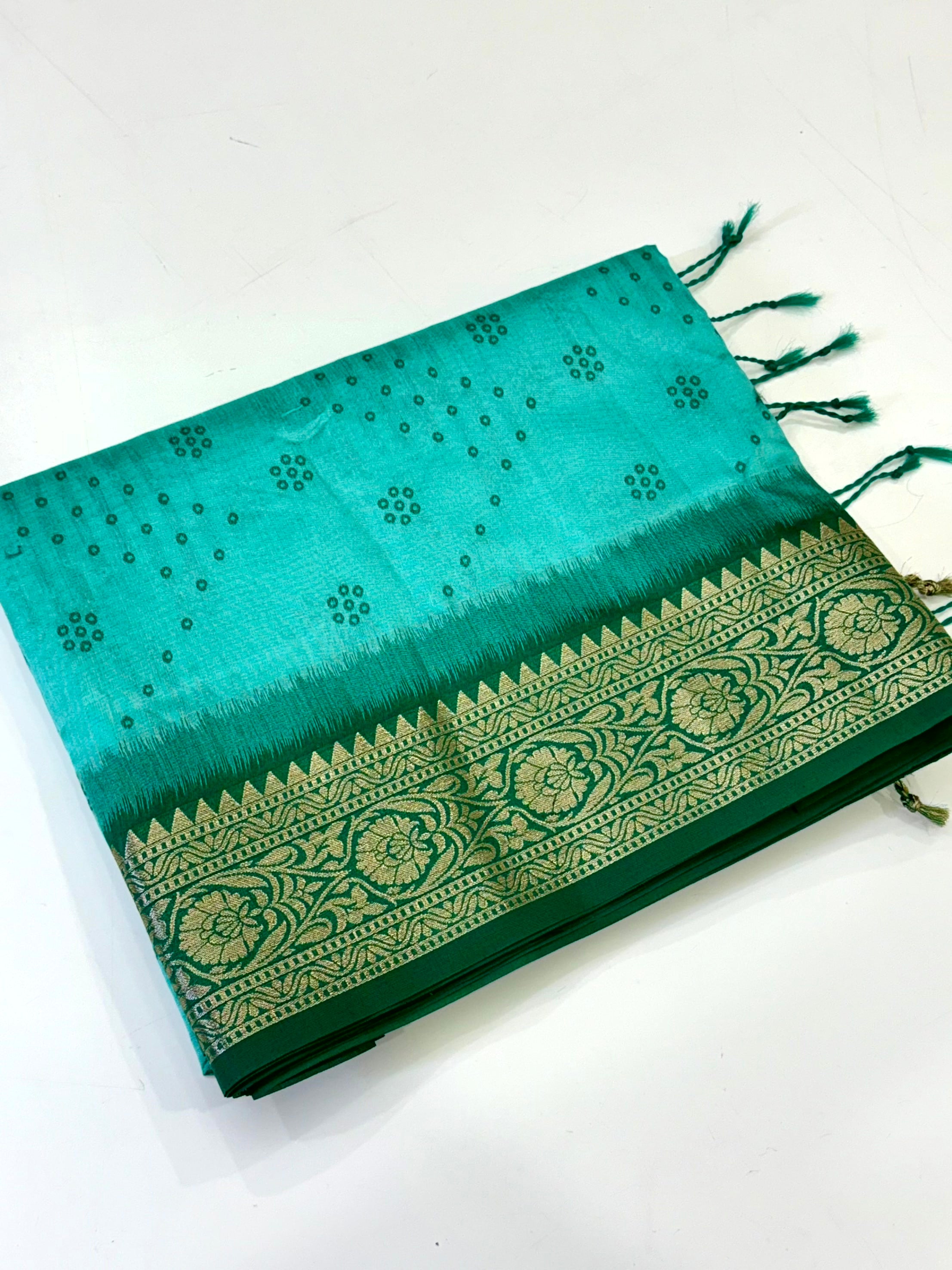 Rama Bandhej Pochampally Raw Silk Saree