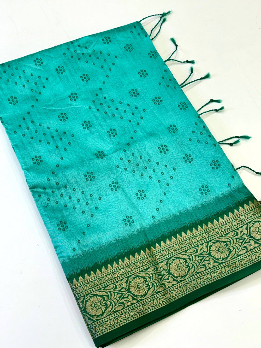 Rama Bandhej Pochampally Raw Silk Saree