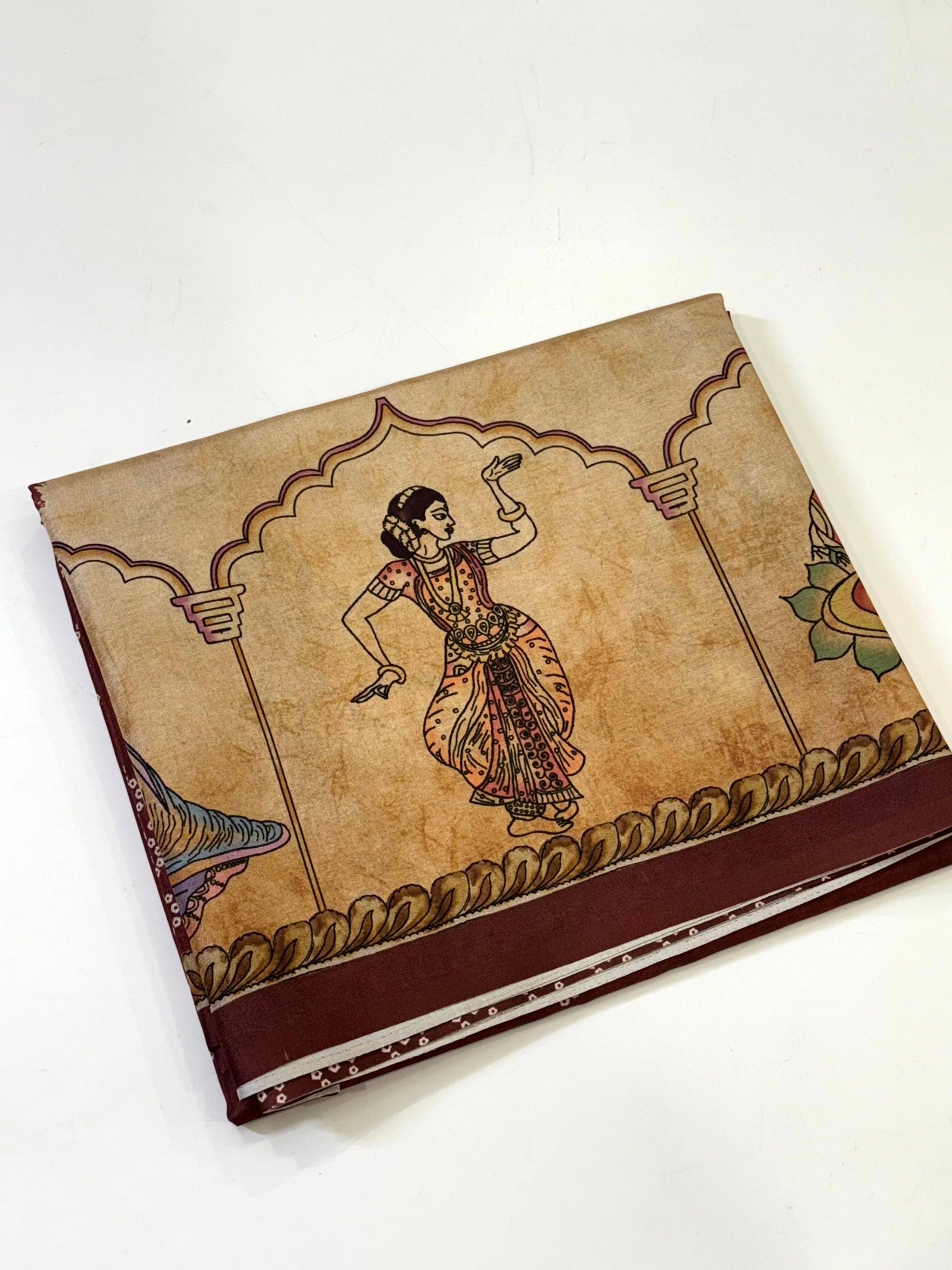 Regal Semi Tussar Silk Kalamkari Saree


