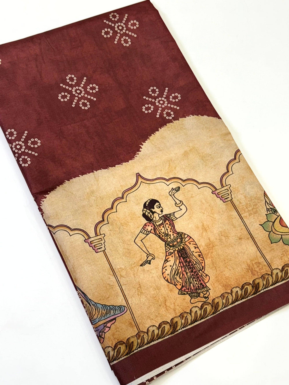 Regal Semi Tussar Silk Kalamkari Saree


