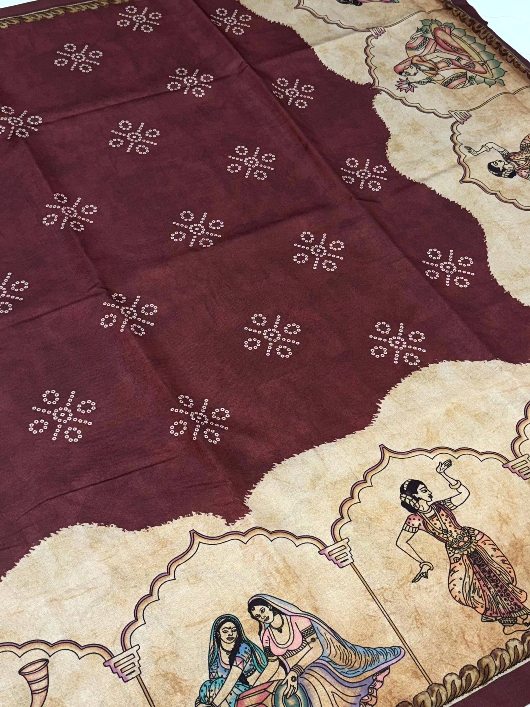 Regal Semi Tussar Silk Kalamkari Saree


