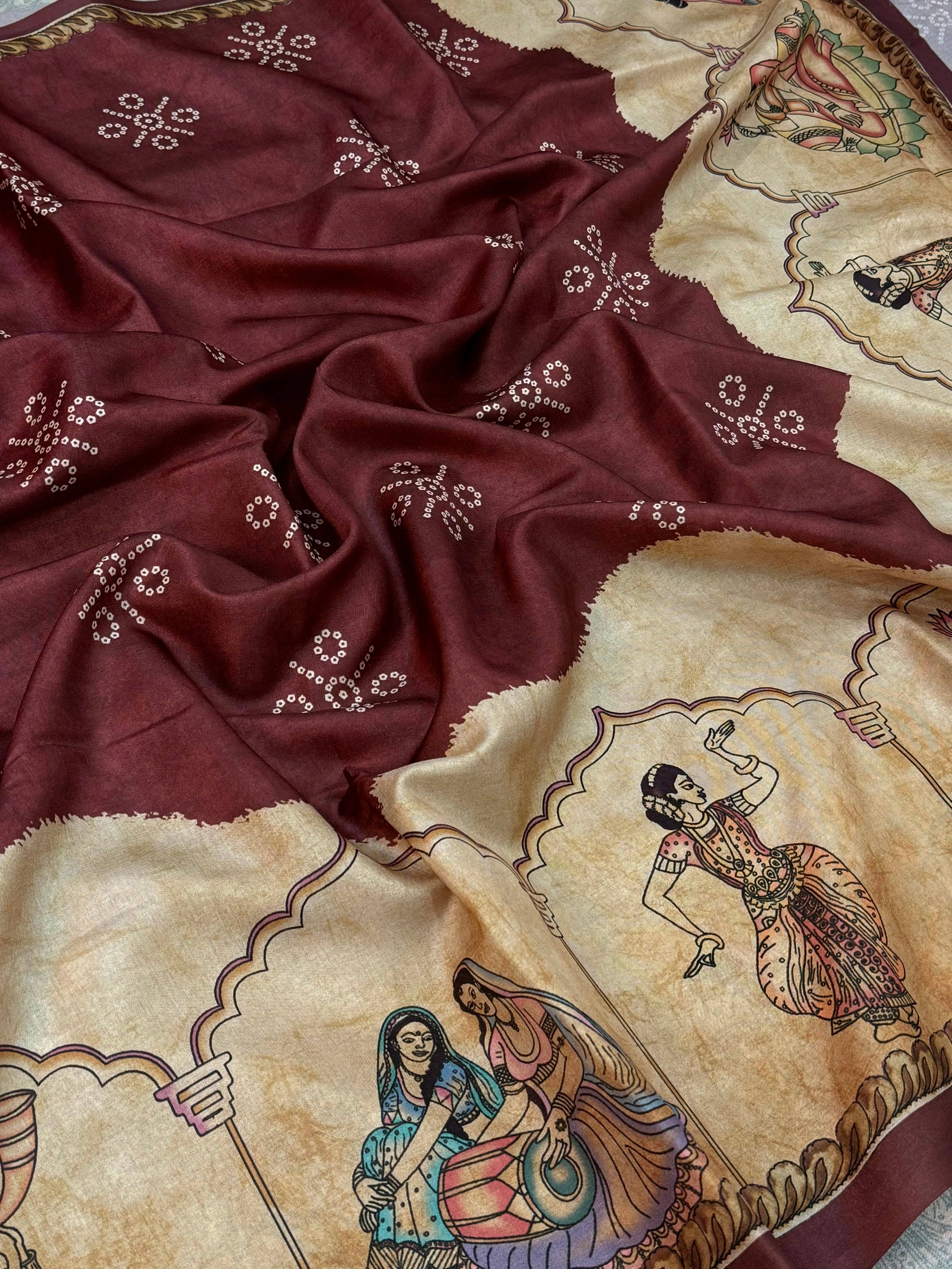 Regal Semi Tussar Silk Kalamkari Saree



