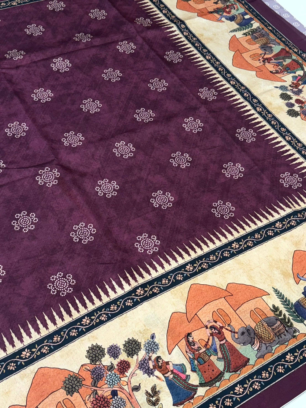 Opulent Semi Tussar Silk Kalamkari Saree