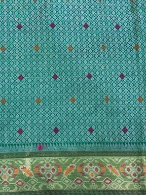 Purple Pochampally Double Ikkat Saree