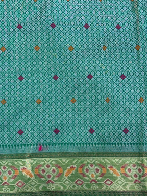 Purple Pochampally Double Ikkat Saree