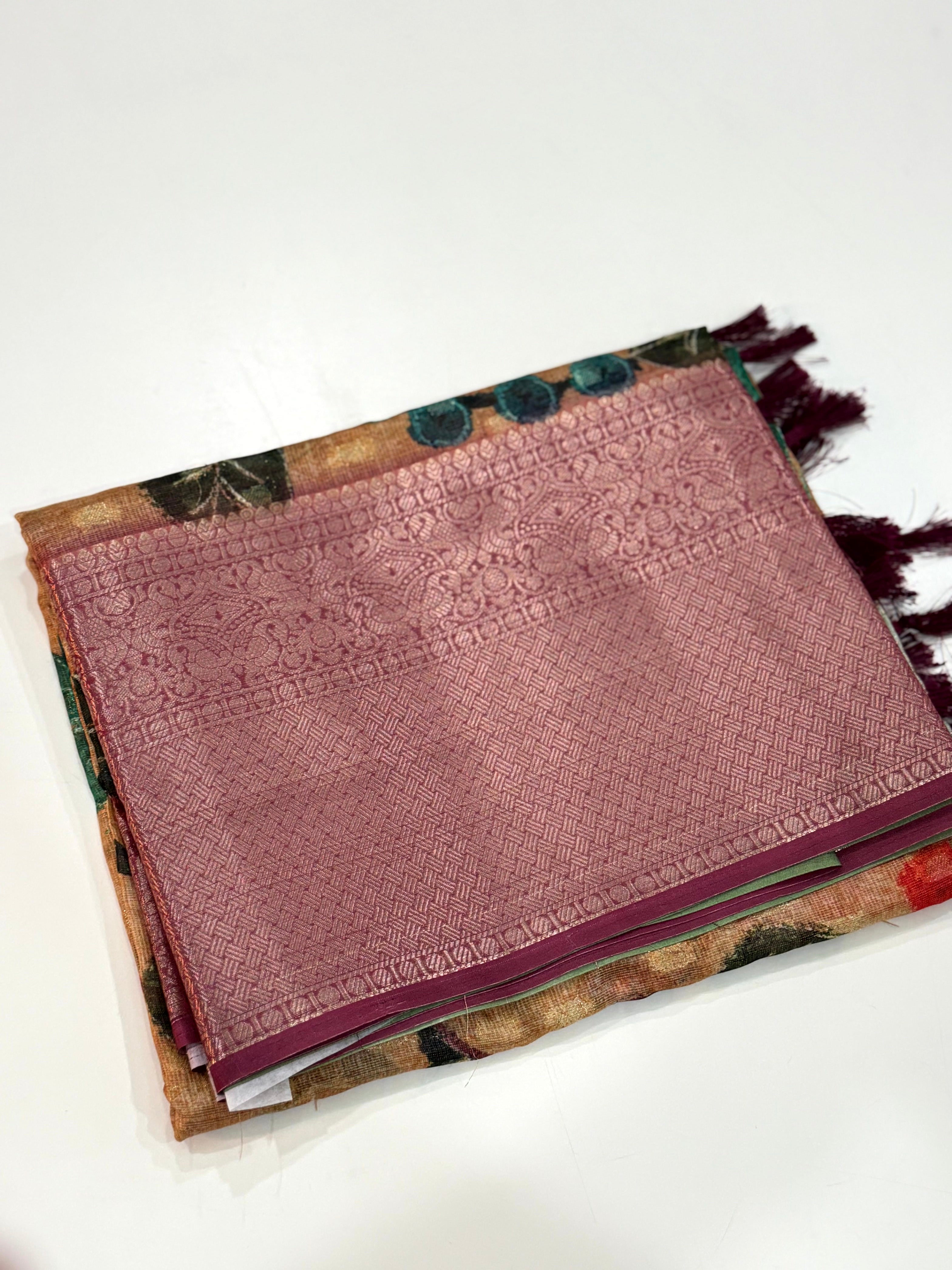 Radiance Kalamkari Kota Doriya Saree