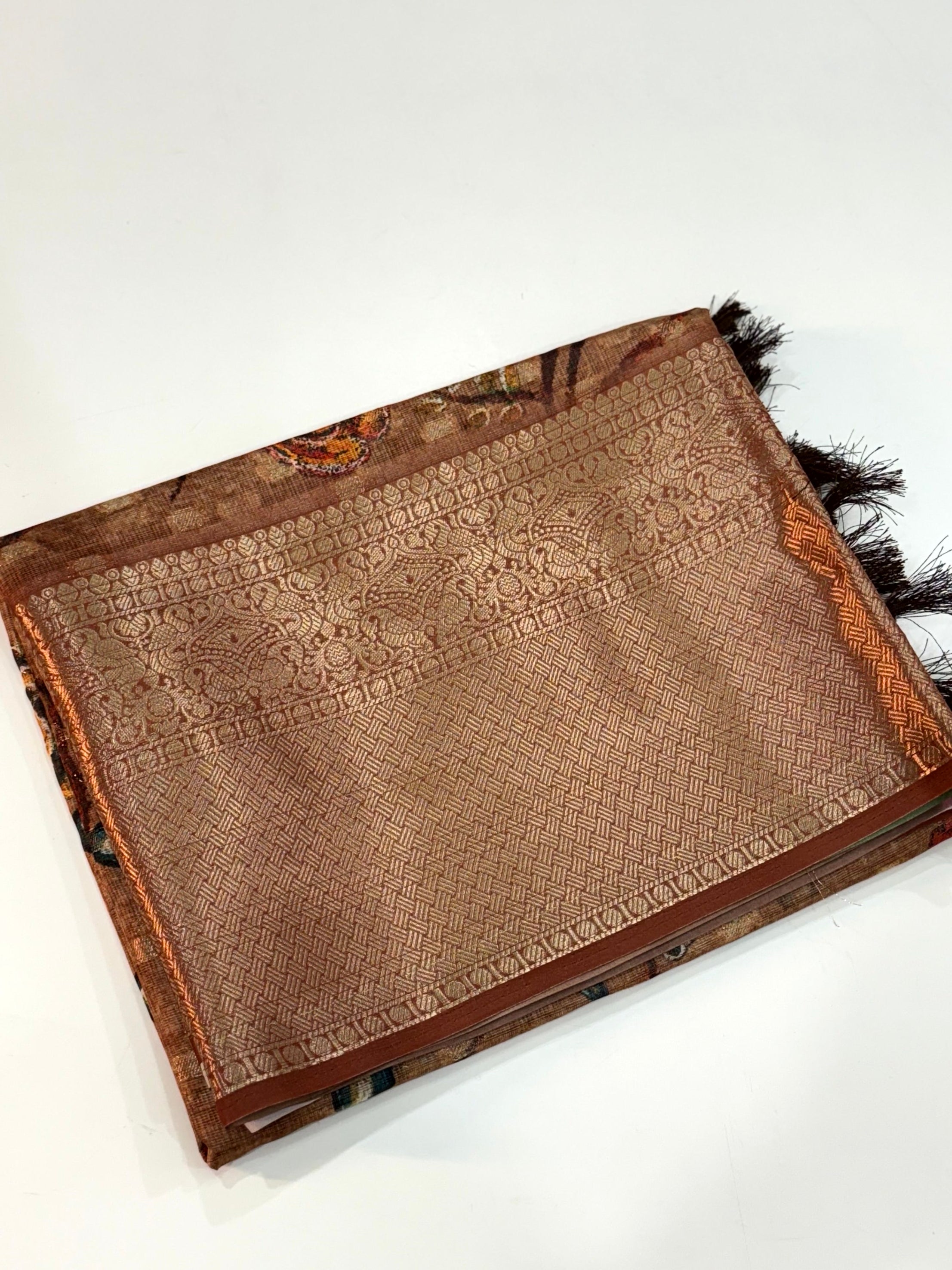 Majestic Kalamkari Kota Doriya Saree

